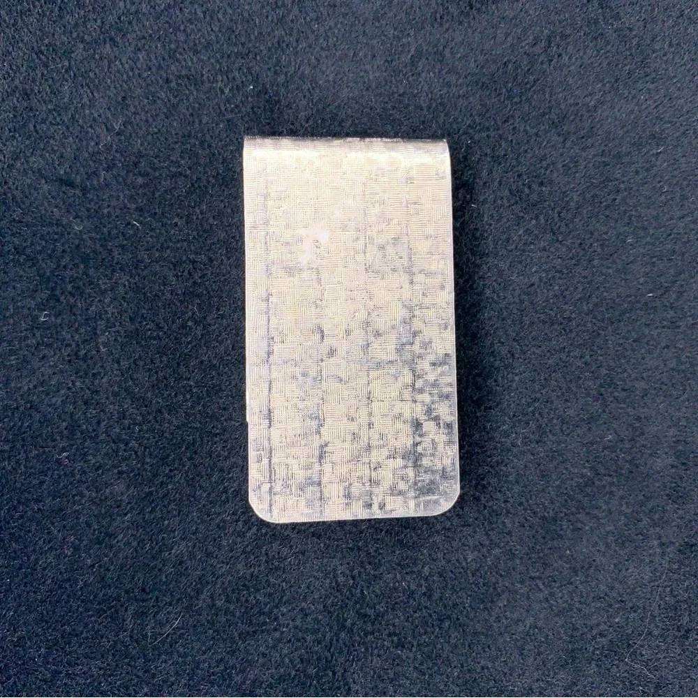 Vintage Textured Silver Money Clip Classic Gift Collectible